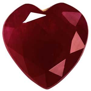 2.92ct Heart Natural Ruby (Colour Red, Clarity Slightly Included, Cut Faceted)