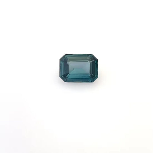 1.53ct Emerald Natural Sapphire (Colour Bicolor, Clarity Slightly Included, Cut Faceted)