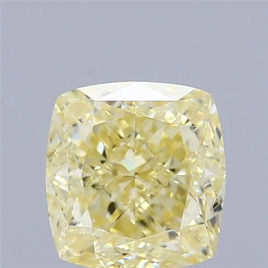 1.58ct Cushion brilliant Natural Diamond (Colour Fancy Light Yellow, Clarity VVS1, GIA Certified)