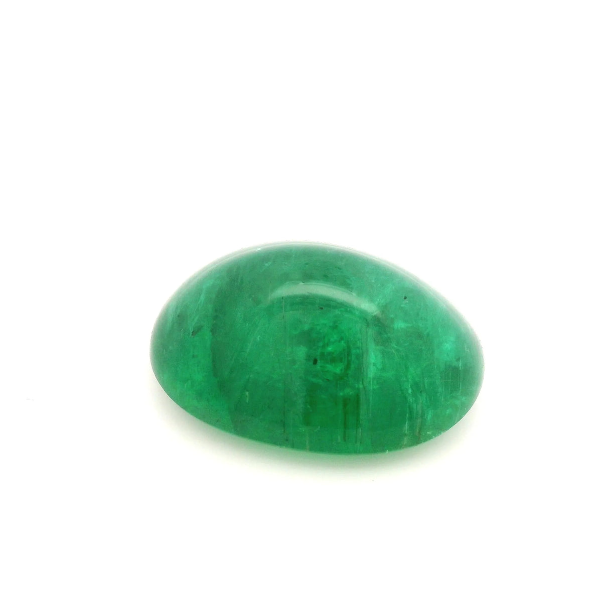 21.60ct Oval Natural Emerald (Colour Green, Clarity Moderately Included, Cut Cabochon)