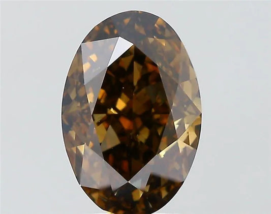 3.22ct Oval Natural Diamond (Colour Fancy Dark Brown, Clarity VS1, GIA Certified)