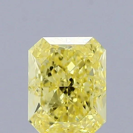 0.71ct Radiant Natural Diamond (Colour Fancy Intense Yellow, Clarity VS1, Cut GD, GIA Certified)