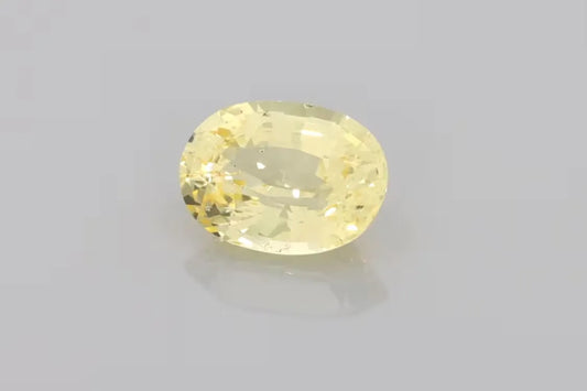 2.13ct Oval Natural Sapphire (Colour Yellow, Clarity Slightly Included, Cut Faceted)