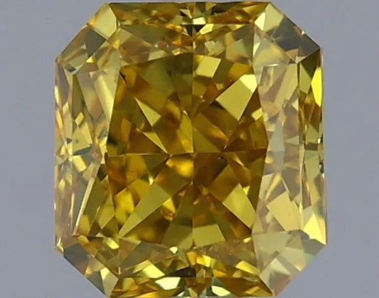 0.72ct Radiant Natural Diamond (Colour Fancy Intense Yellow, Clarity VS2, Cut GD, IGI Certified)