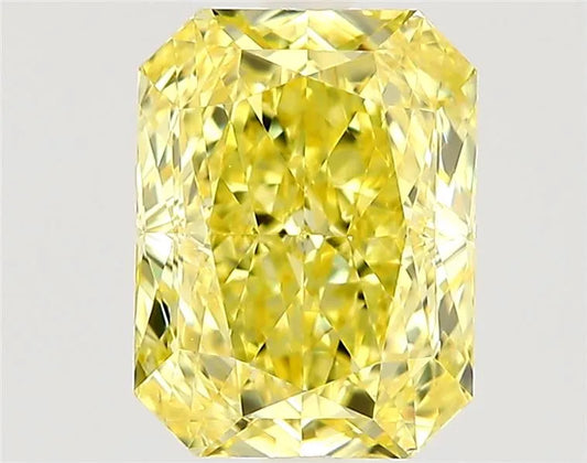 0.90ct Radiant Natural Diamond (Colour Fancy Intense None Yellow, Clarity VVS2, Cut EX, GIA Certified)