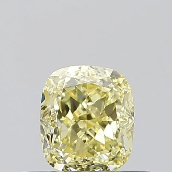 0.39ct Cushion modified Natural Diamond (Colour Fancy Yellow, Clarity VVS1, Cut GD, GIA Certified)