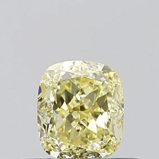 0.39ct Cushion modified Natural Diamond (Colour Fancy Yellow, Clarity VVS1, Cut GD, GIA Certified)