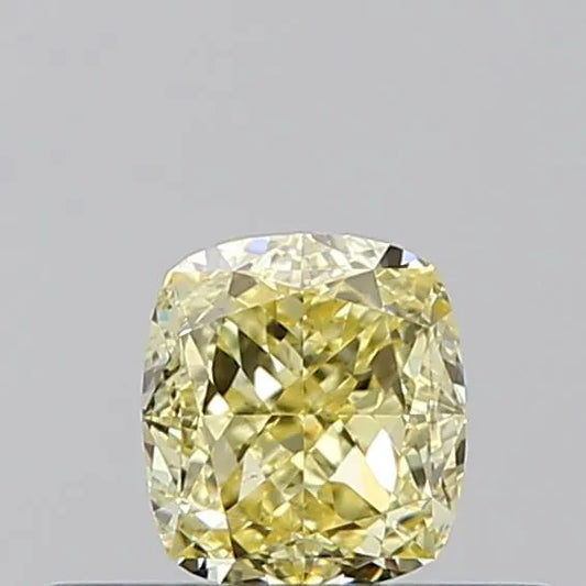 0.40ct Cushion modified Natural Diamond (Colour Fancy Yellow, Clarity VS2, Cut GD, GIA Certified)