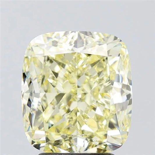 3.68ct Cushion modified Natural Diamond (Colour Fancy Light Yellow, Clarity VVS2, Cut GD, GIA Certified)