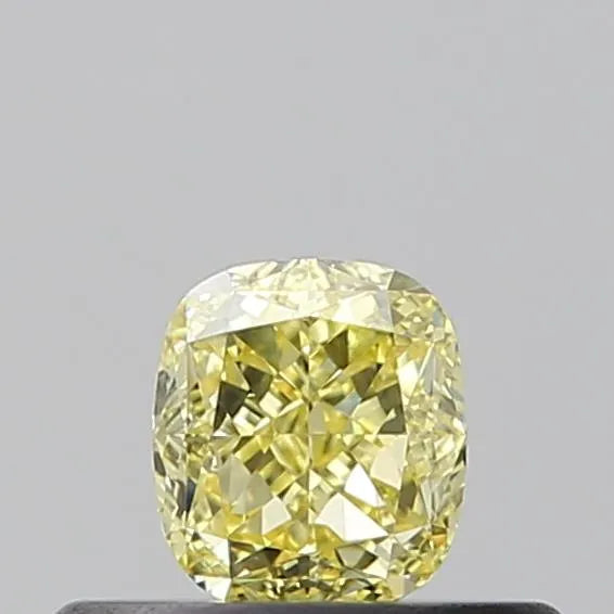 0.31ct Cushion modified Natural Diamond (Colour Fancy Yellow, Clarity VVS2, Cut GD, GIA Certified)