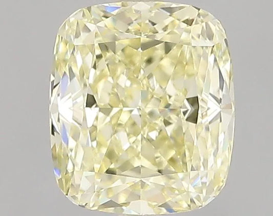 1.50ct Cushion modified Natural Diamond (Colour Fancy Light Yellow, Clarity IF, Cut GD, GIA Certified)