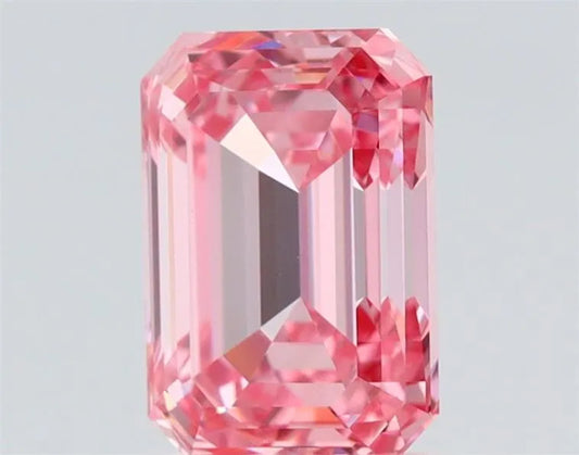 1.71ct Emerald Natural Diamond (Colour Fancy Intense Pink, Clarity VVS1, Cut GD, GIA Certified)