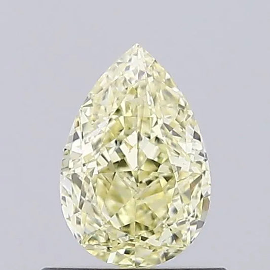 0.66ct Pear Natural Diamond (Colour Fancy Light Yellow, Clarity VS1, GIA Certified)