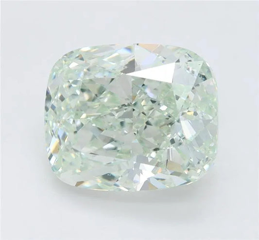 3.00ct Cushion brilliant Natural Diamond (Colour Fancy Light Green, Clarity VS2, GIA Certified)