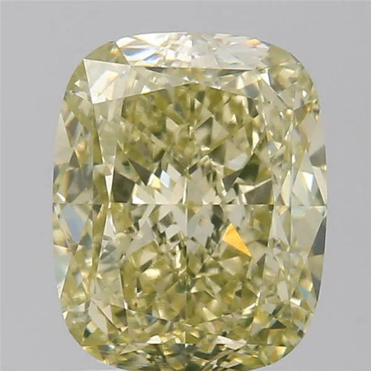 3.00ct Cushion brilliant Natural Diamond (Colour Fancy Light Yellow, Clarity VS1, GIA Certified)