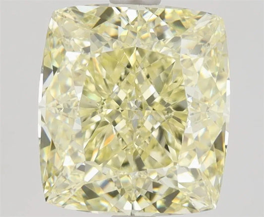 3.00ct Cushion brilliant Natural Diamond (Colour Fancy Light Yellow, Clarity VVS1, GIA Certified)