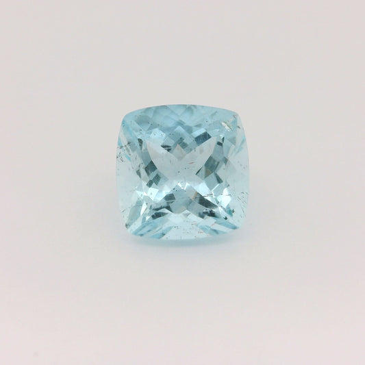 3.13ct Cushion Natural Aquamarine (Colour Blue, Clarity Slightly Included, Cut Faceted)