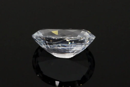3.24ct Oval Natural Sapphire (Colour White, Clarity Eye Clean, Cut Faceted)