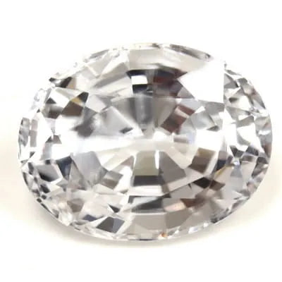3.39ct Oval Natural Sapphire (Colour White, Clarity Slightly Included, Cut Faceted)