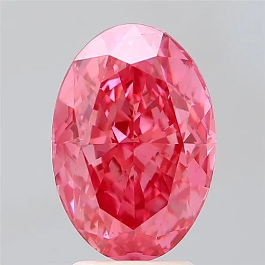 3.50ct Oval Lab Grown Diamond (Colour Fancy Vivid Pink, Clarity VS1, IGI Certified)