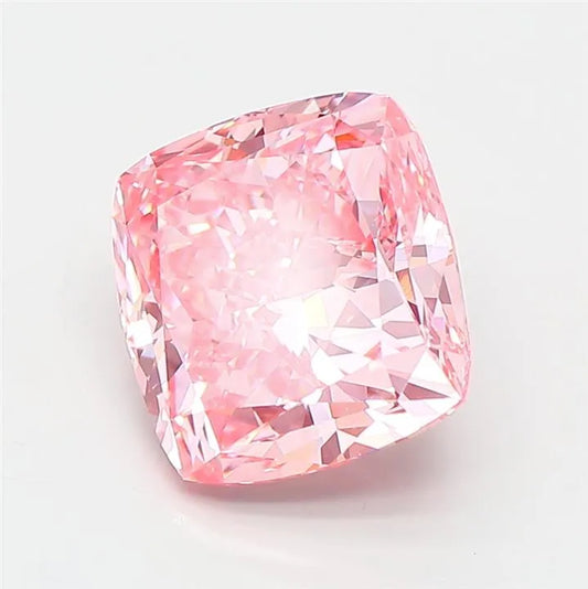 3.53ct Cushion modified Lab Grown Diamond (Colour Fancy Vivid Pink, Clarity VVS1, IGI Certified)