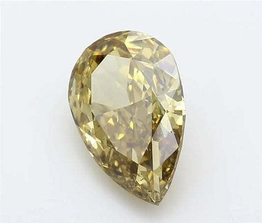 3.53ct Pear Lab Grown Diamond (Colour Fancy Intense Gray Yellow, Clarity VS2, IGI Certified)