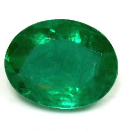 3.54ct Oval Natural Emerald (Colour Green, Clarity Moderately Included, Cut Faceted)