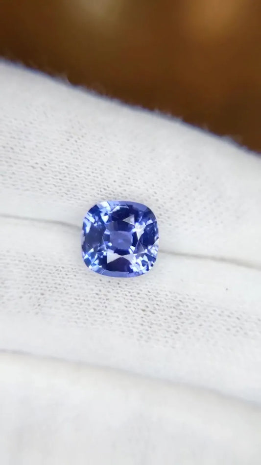 3.86ct Cushion Natural Sapphire (Colour Blue, Clarity Eye Clean, Cut Faceted)