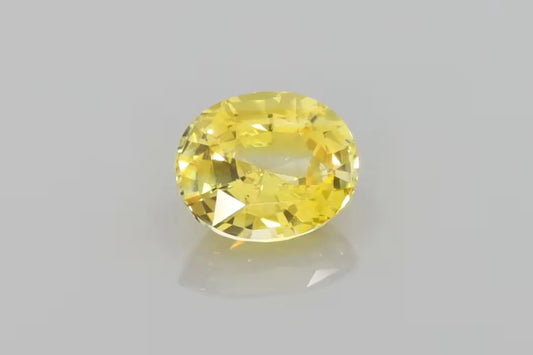 1.97ct Oval Natural Sapphire (Colour Yellow, Clarity Slightly Included, Cut Faceted)