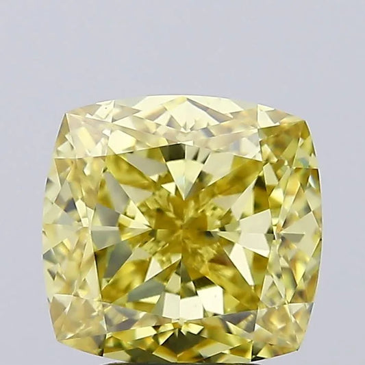 4.04ct Cushion modified Lab Grown Diamond (Colour Fancy Intense Yellow, Clarity VVS1, IGI Certified)