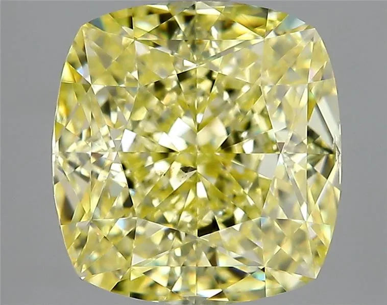 4.04ct Cushion modified Natural Diamond (Colour Faint Yellow, Clarity SI1, GIA Certified)