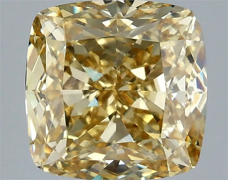 4.10ct Cushion modified Lab Grown Diamond (Colour Fancy Yellow, Clarity VS1, IGI Certified)