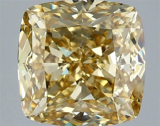 4.10ct Cushion modified Lab Grown Diamond (Colour Fancy Yellow, Clarity VS1, IGI Certified)