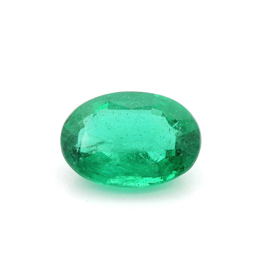 4.44ct Oval Natural Emerald (Colour Green, Clarity Slightly Included, Cut Faceted)