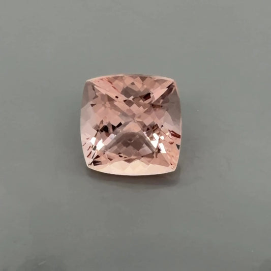 4.56ct Cushion Natural Morganite (Colour Pink, Clarity Eye Clean, Cut Faceted)