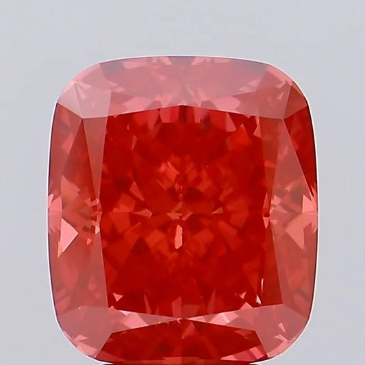 5.09ct Cushion modified Lab Grown Diamond (Colour Fancy Vivid Red, Clarity VS1, IGI Certified)