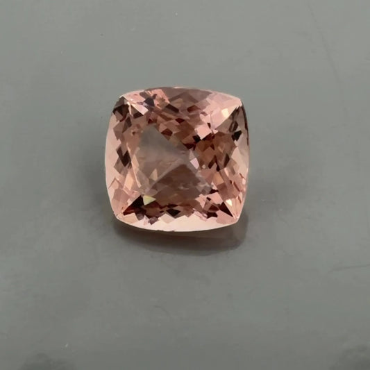 5.12ct Cushion Natural Morganite (Colour Pink, Clarity Eye Clean, Cut Faceted)