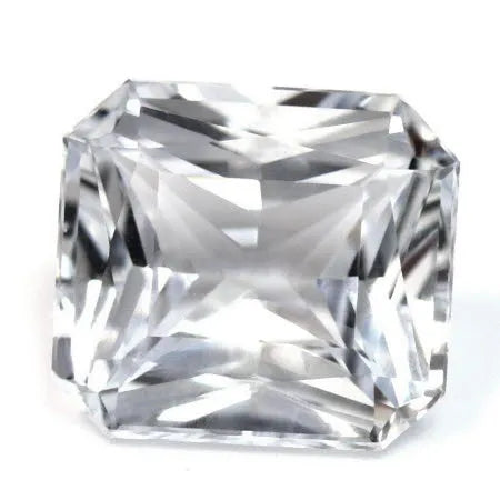 5.32ct Emerald Natural Sapphire (Colour White, Clarity Eye Clean, Cut Faceted)