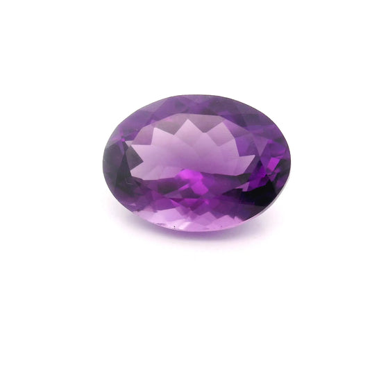 6.00ct Oval Natural Amethyst (Colour Purple, Clarity Eye Clean, Cut Faceted)