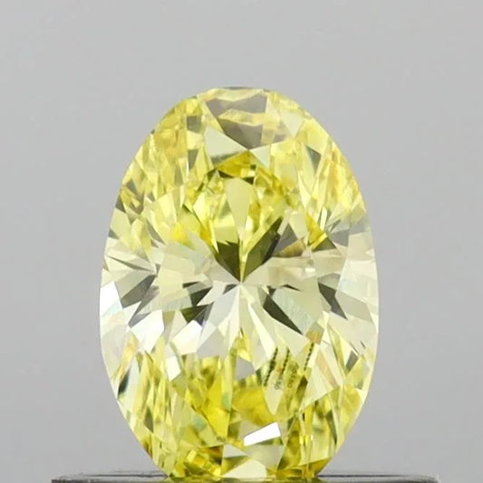 0.50ct Oval Lab Grown Diamond (Colour Fancy Intense Yellow, Clarity VS1, IGI Certified)