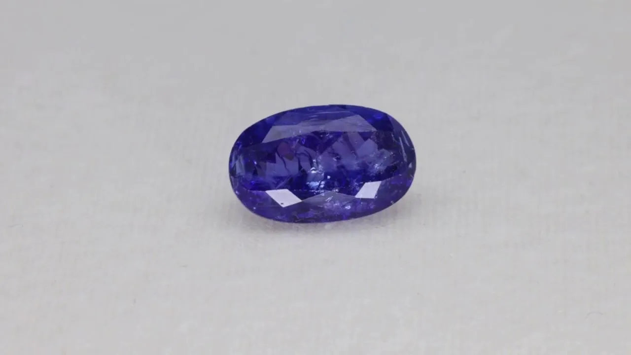 7.89ct Oval Natural Tanzanite (Colour Blue, Clarity Moderately Included, Cut Faceted)