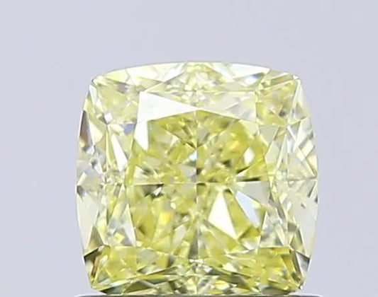 1.00ct Cushion brilliant Lab Grown Diamond (Colour Fancy Intense Yellow, Clarity VS2, IGI Certified)