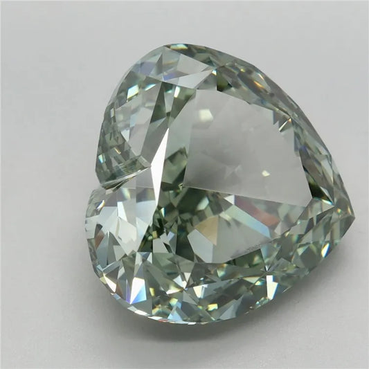 9.32ct Heart Lab Grown Diamond (Colour Fancy Vivid Green, Clarity VVS2, IGI Certified)