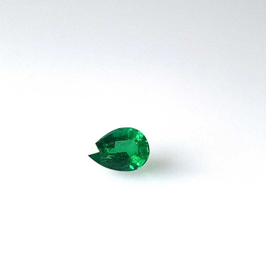0.72ct Pear Natural Emerald (Colour Green, Clarity Slightly Included, Cut Faceted)